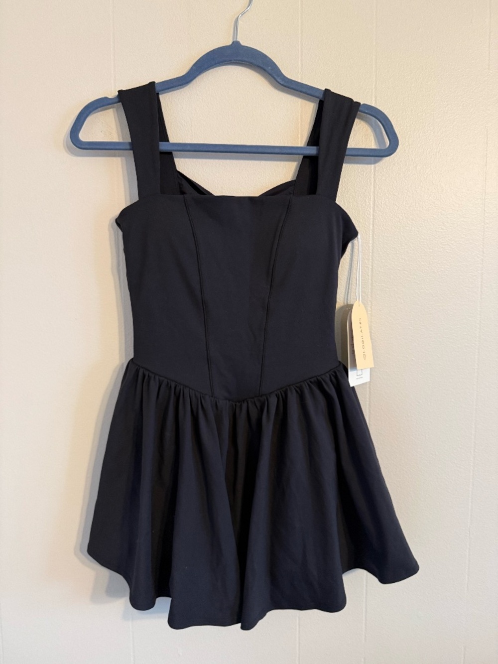 NWT Women's Blogilates Princess Bow-Back Dress w/Built-In Shorts, Size X-Small